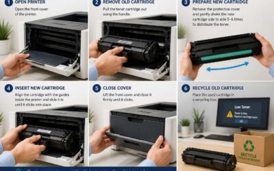 Learn who to replace toner cartridge correctly and avoid common printer errors.